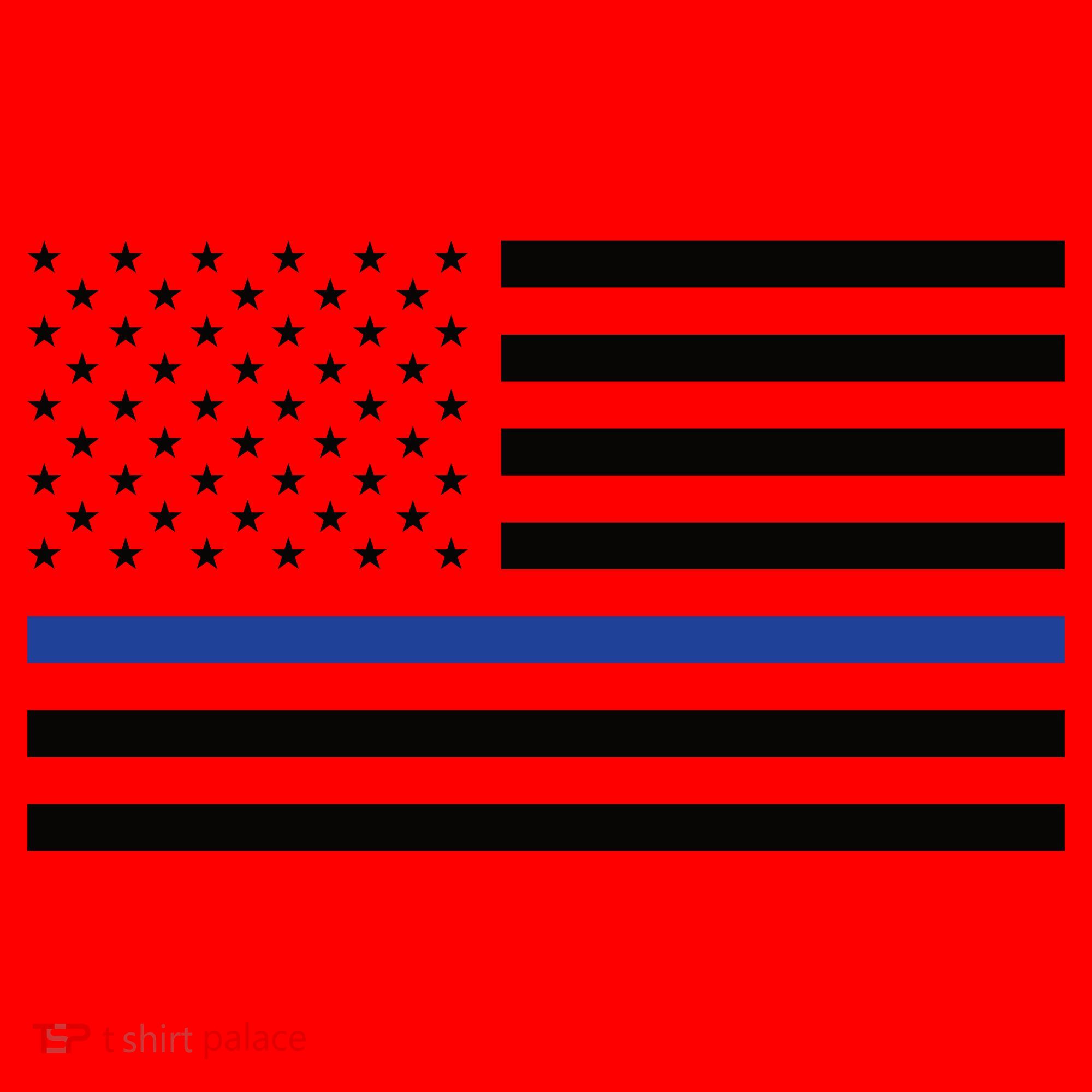 Blue Lives Matter Flag Santa Hat