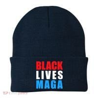 Black Lives MAGA Black Conservative Republican ProTrump Beanie thumb 0