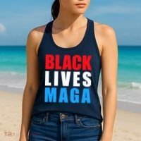 Black Lives MAGA Black Conservative Republican ProTrump Women's Tank Top thumb 2