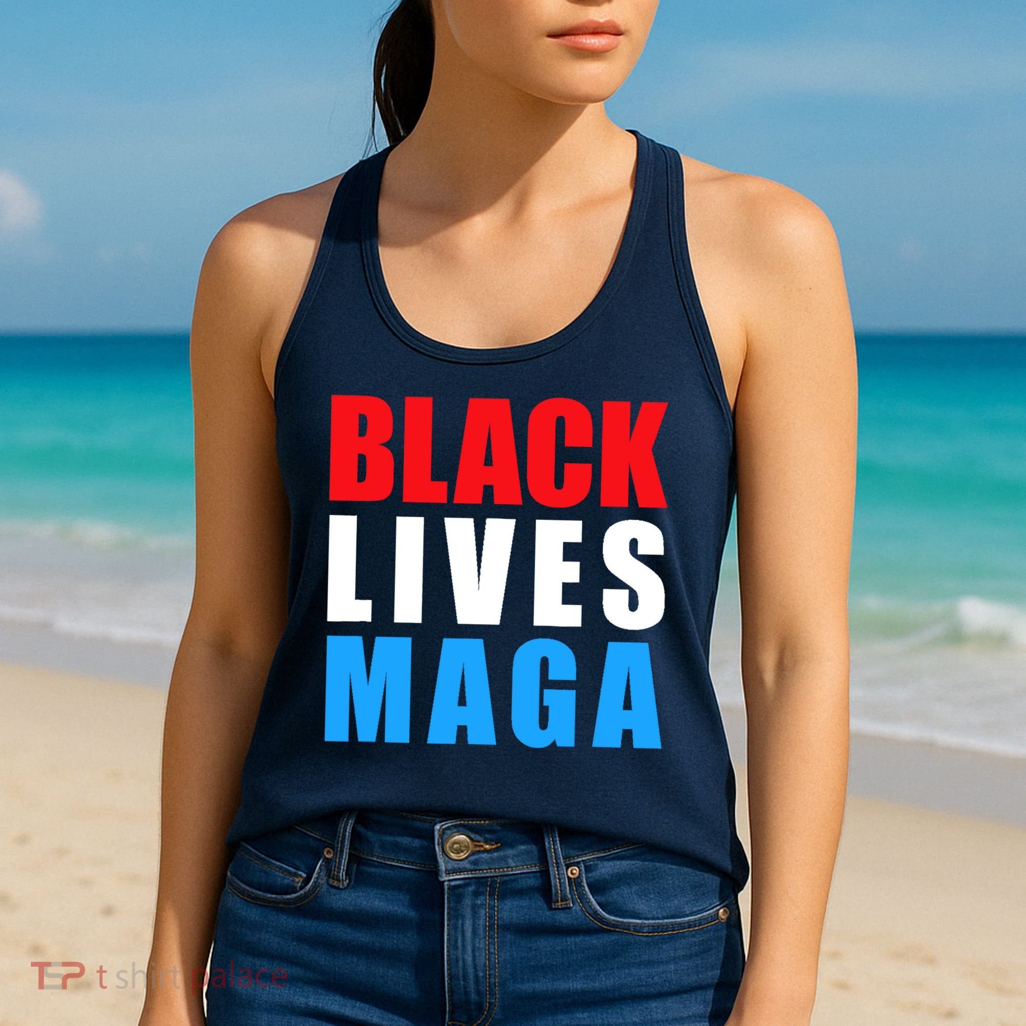 Black Lives MAGA Black Conservative Republican ProTrump Women's Tank Top