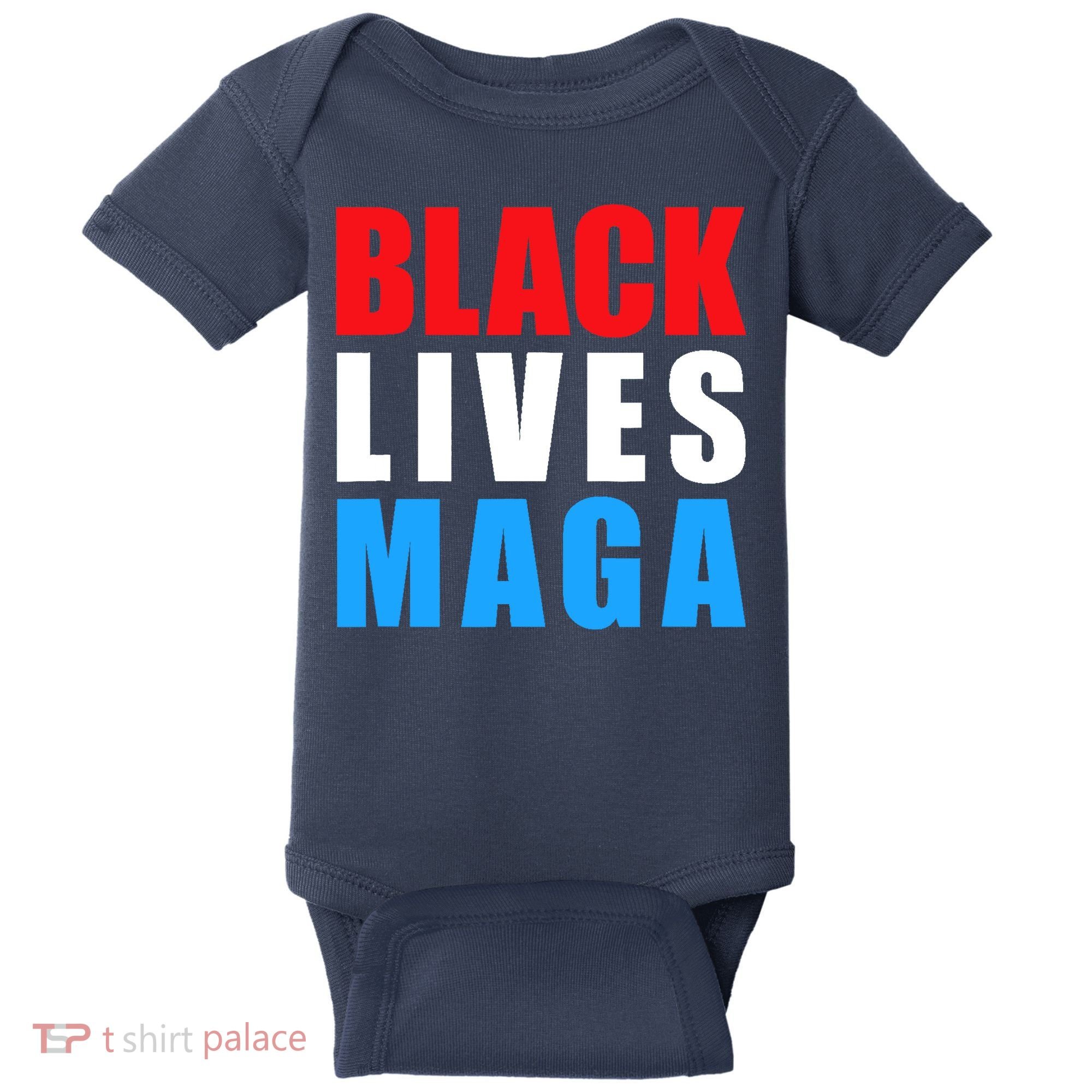 Black Lives MAGA Black Conservative Republican ProTrump Baby Bodysuit