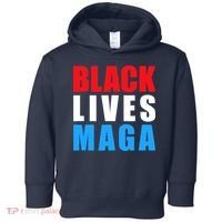 Black Lives MAGA Black Conservative Republican ProTrump Toddler Hoodie thumb 0