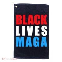 Black Lives MAGA Black Conservative Republican ProTrump Golf Towel thumb 0