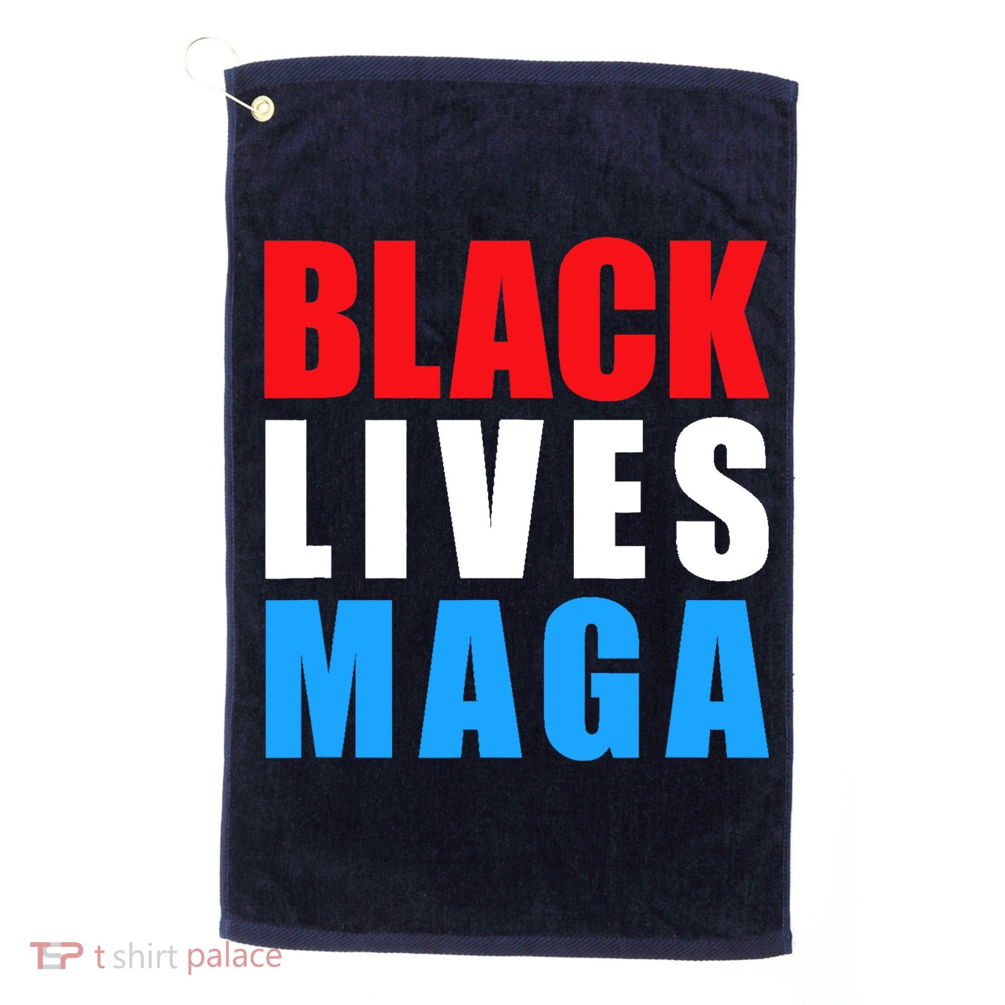 Black Lives MAGA Black Conservative Republican ProTrump Golf Towel