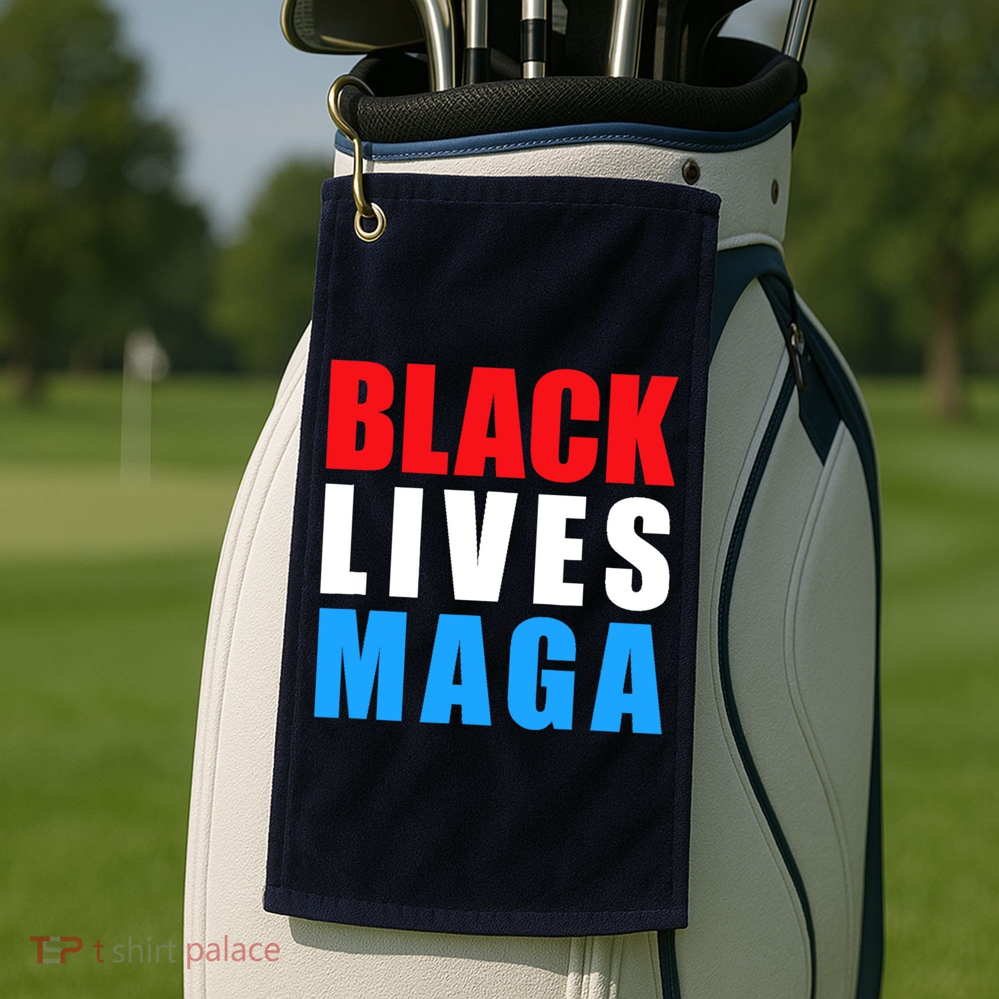 Black Lives MAGA Black Conservative Republican ProTrump Golf Towel