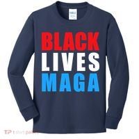 Black Lives MAGA Black Conservative Republican ProTrump Kids Long Sleeve Shirt thumb 0
