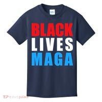 Black Lives MAGA Black Conservative Republican ProTrump Kids T-Shirt thumb 0