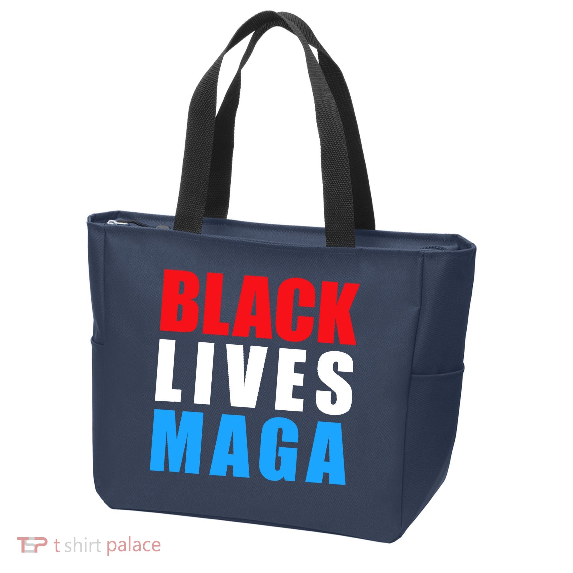 Black Lives MAGA Black Conservative Republican ProTrump Tote Bag