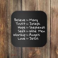 Believe Like Mary And Trust Like Joseph Christmas Coaster thumb 0