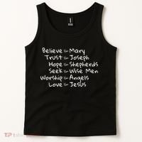 Believe Like Mary And Trust Like Joseph Christmas Tank Top thumb 2