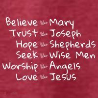 Believe Like Mary And Trust Like Joseph Christmas Women's T-Shirt thumb 6