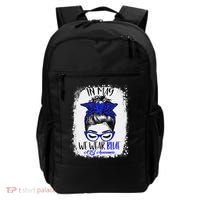 Bleached Leopard Messy Bun In May We Wear Blue ALS Awareness Backpack thumb 0