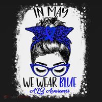 Bleached Leopard Messy Bun In May We Wear Blue ALS Awareness Visor thumb 3