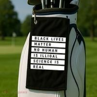 Black Lives Matter 's Rights Are Human Rights Golf Towel thumb 2