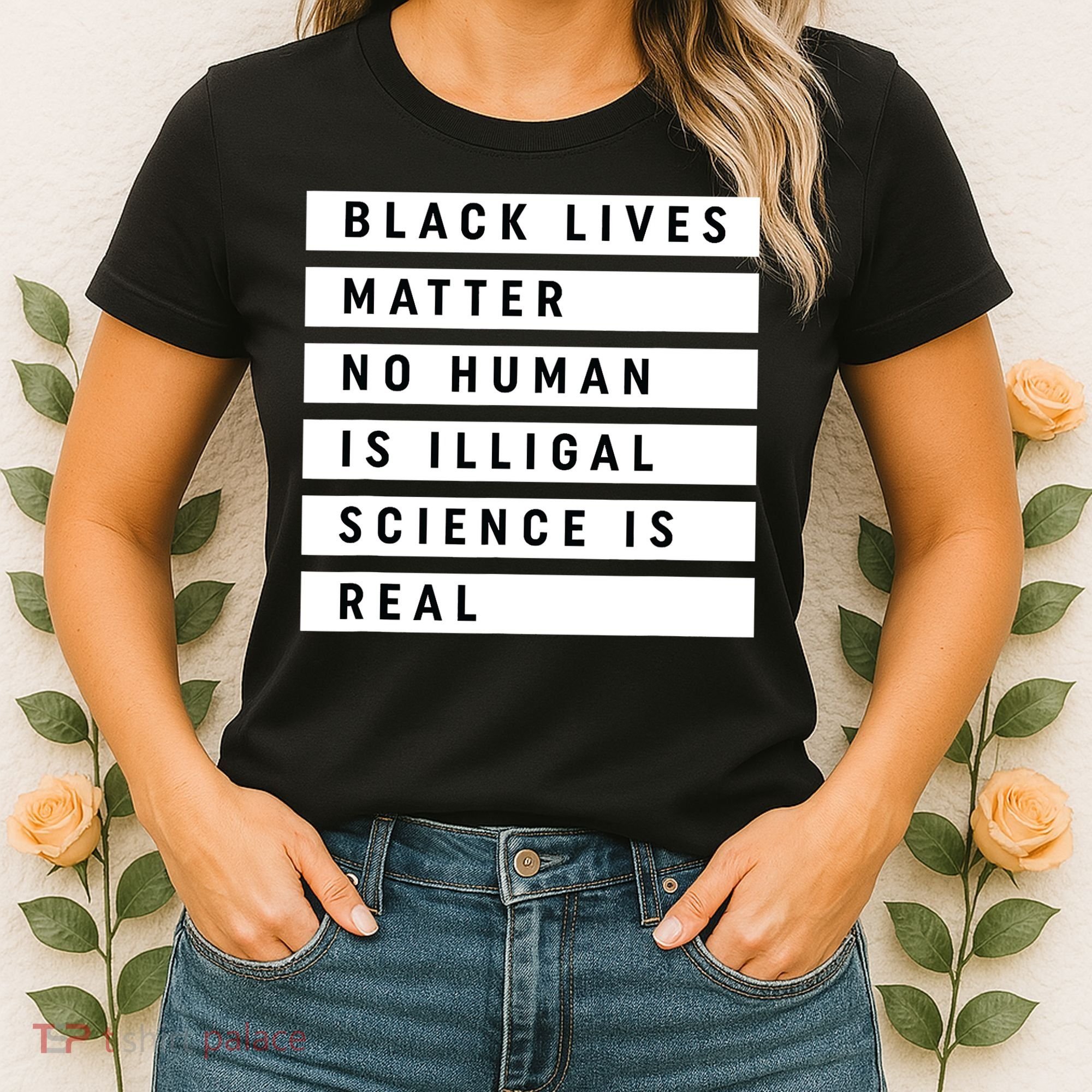 Black Lives Matter 's Rights Are Human Rights Women's T-Shirt
