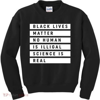 Black Lives Matter 's Rights Are Human Rights Kids Sweatshirt