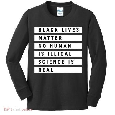 Black Lives Matter 's Rights Are Human Rights Kids Long Sleeve Shirt