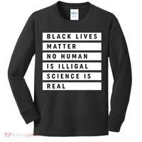 Black Lives Matter 's Rights Are Human Rights Kids Long Sleeve Shirt thumb 0