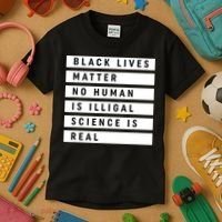 Black Lives Matter 's Rights Are Human Rights Kids T-Shirt thumb 3