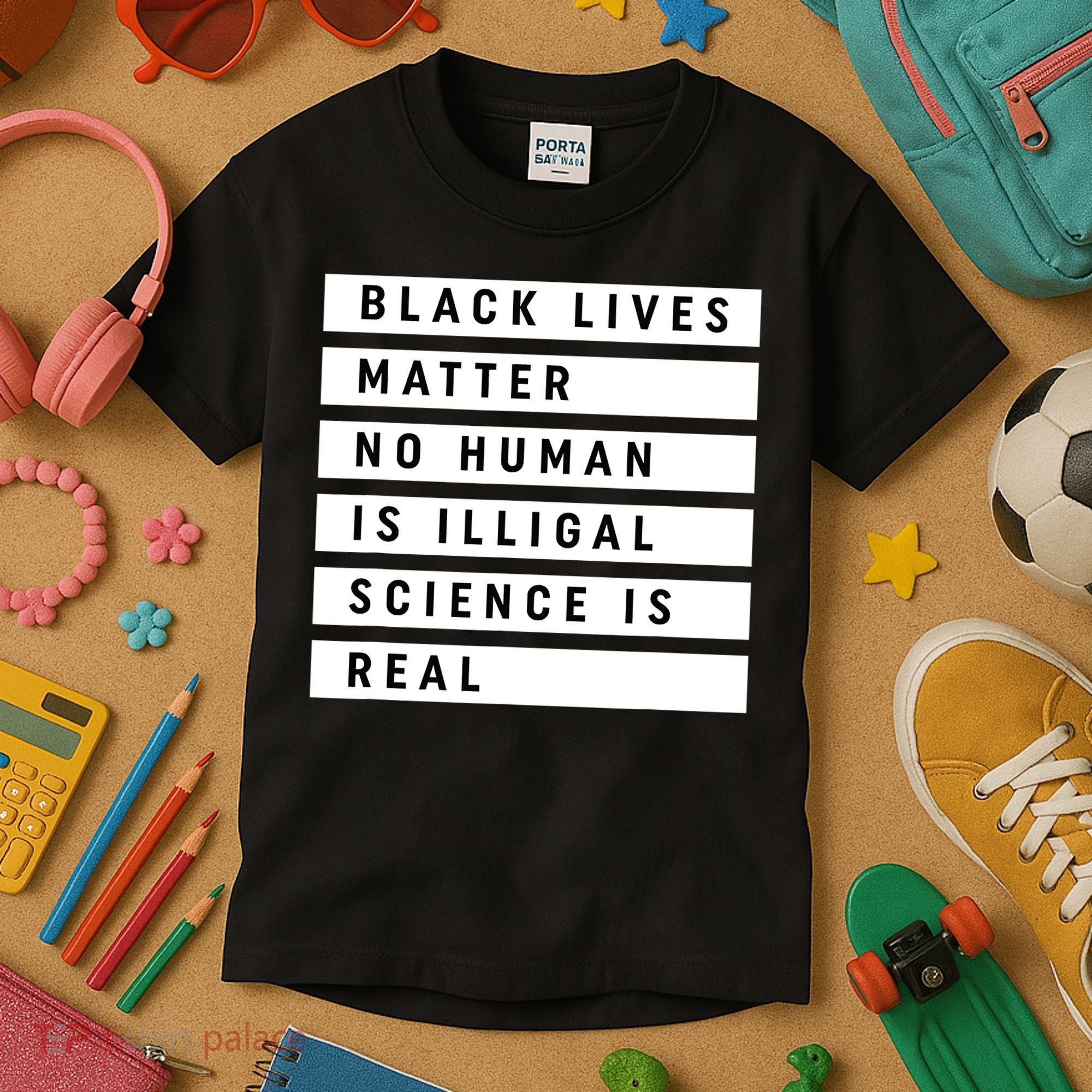 Black Lives Matter 's Rights Are Human Rights Kids T-Shirt