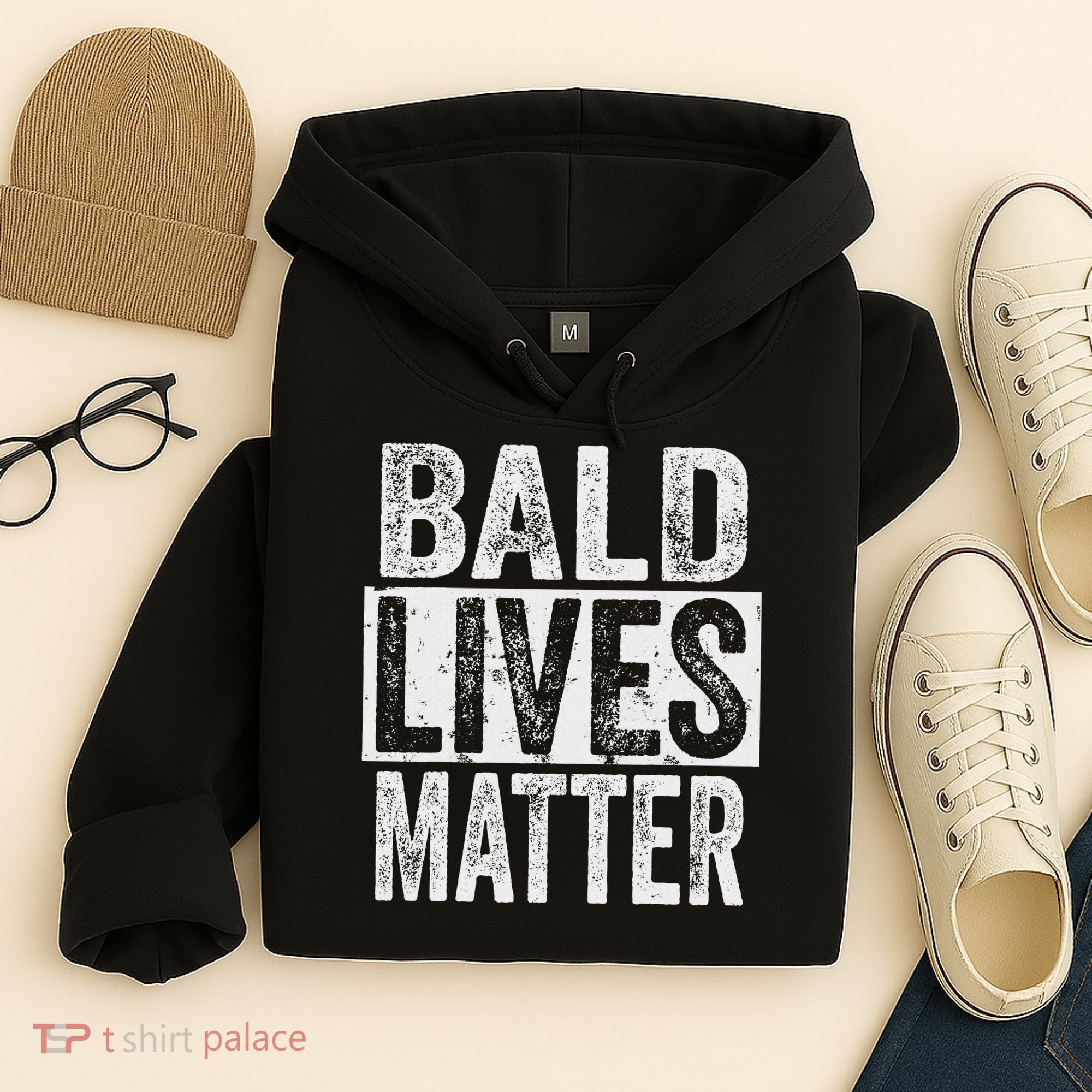 Bald Lives Matter  Funny Bald Is Beautifu Hoodie