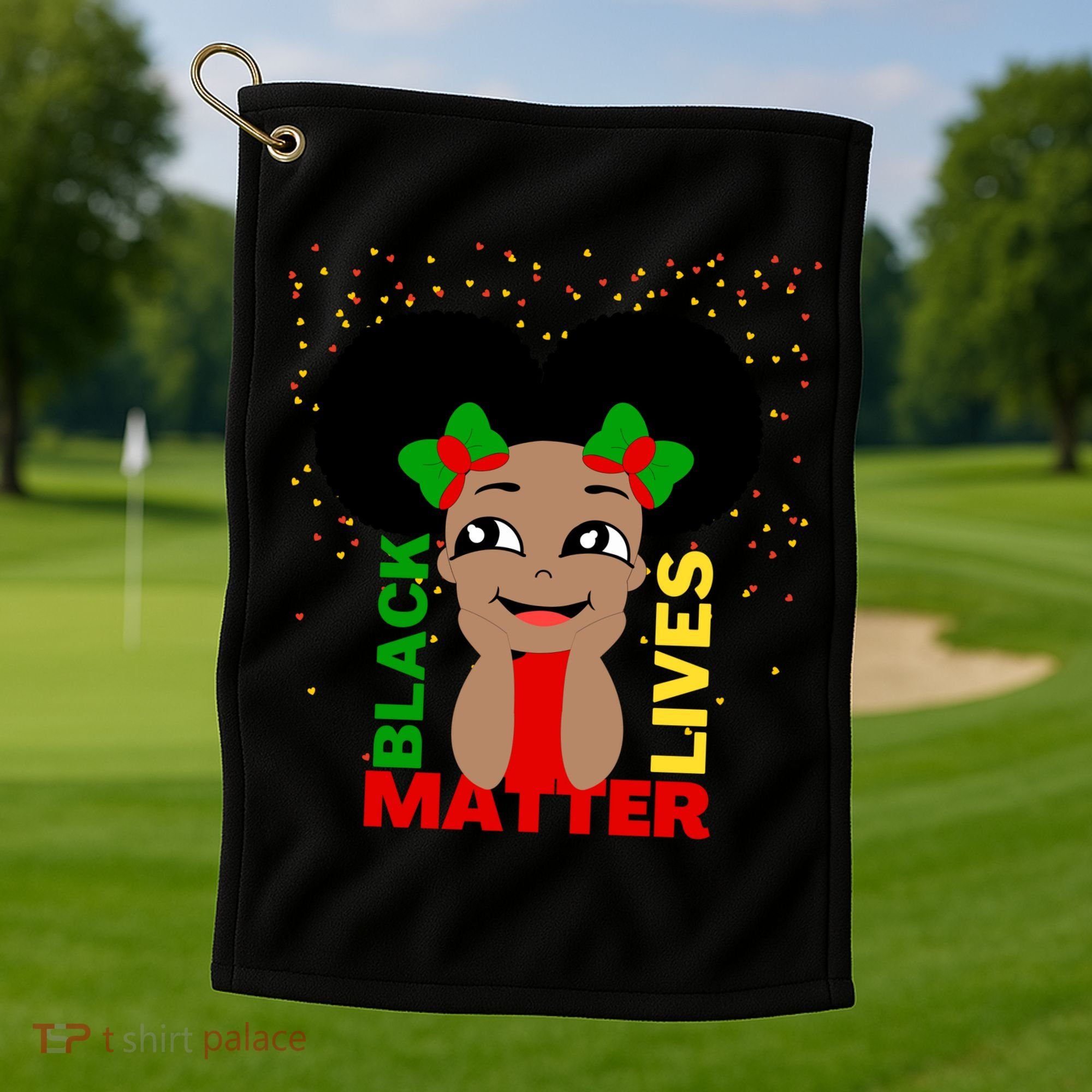 Black Lives Matter African American Cute Pride Golf Towel