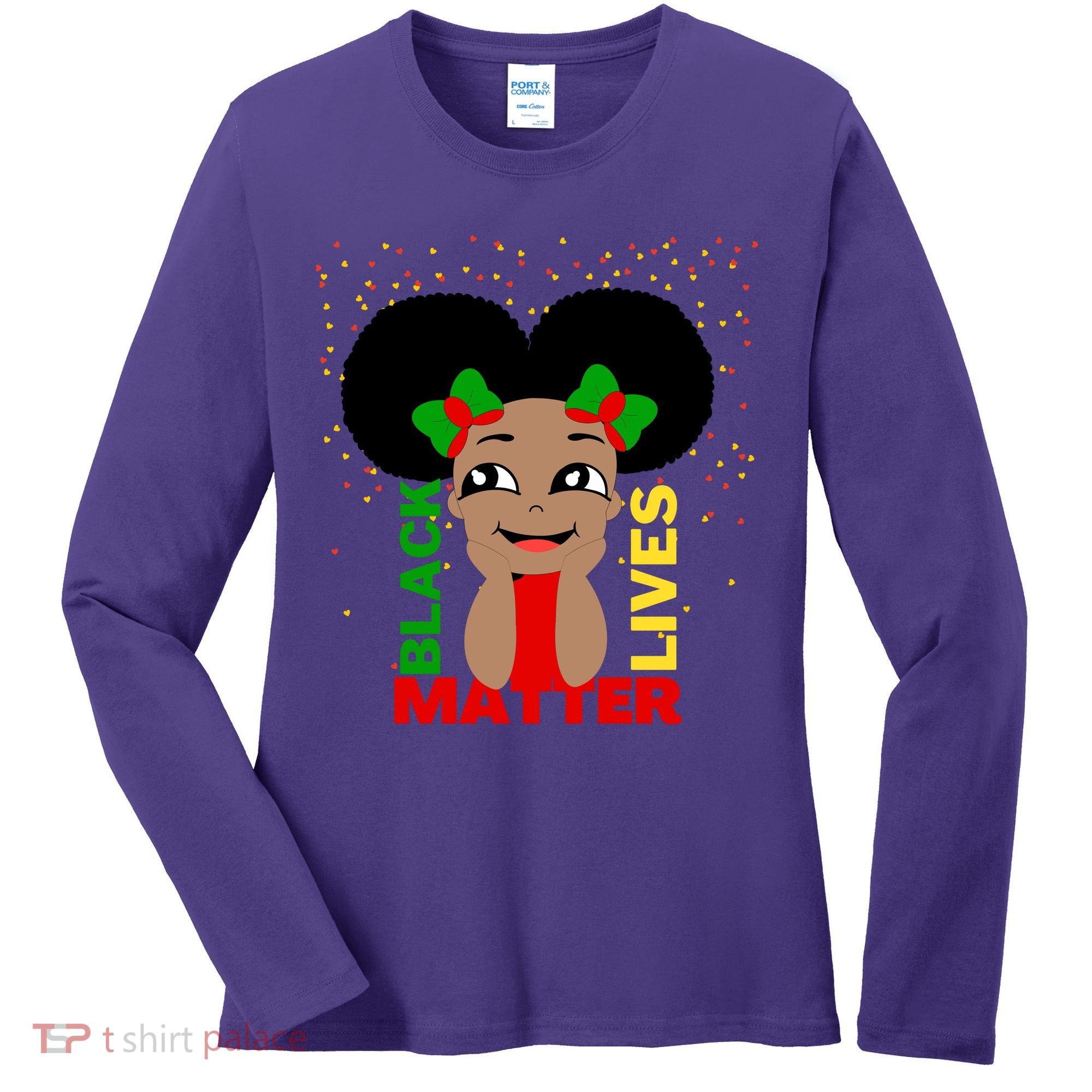 Black Lives Matter African American Cute Pride Women's Long Sleeve Shirt