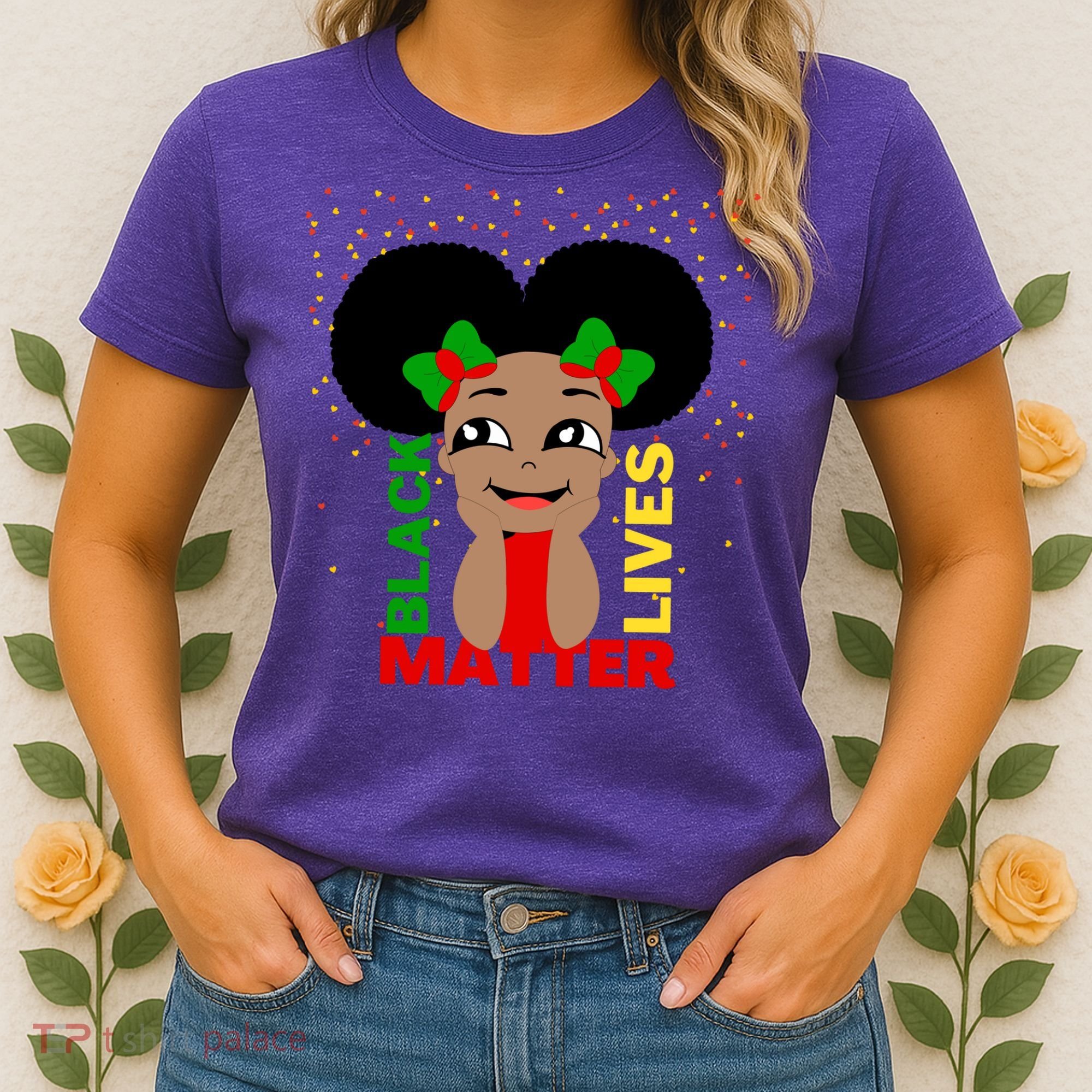 Black Lives Matter African American Cute Pride Women's T-Shirt