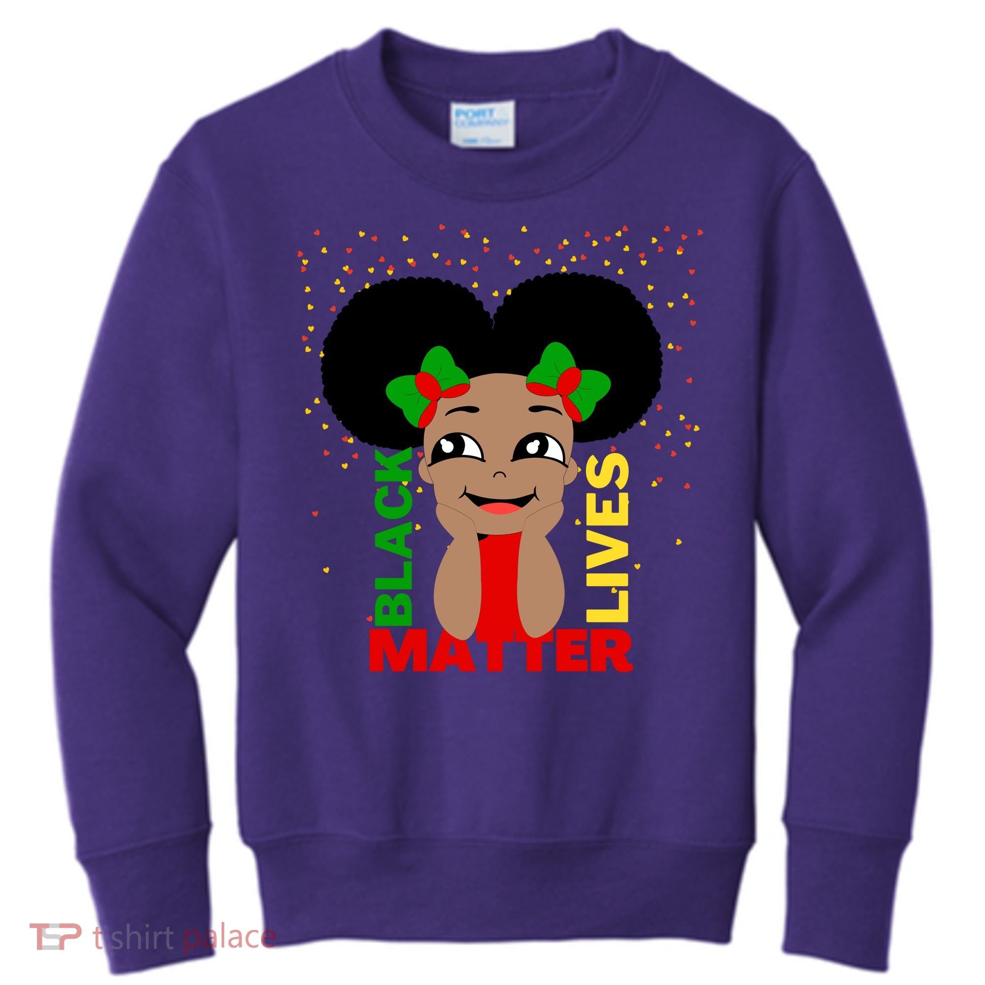 Black Lives Matter African American Cute Pride Kids Sweatshirt