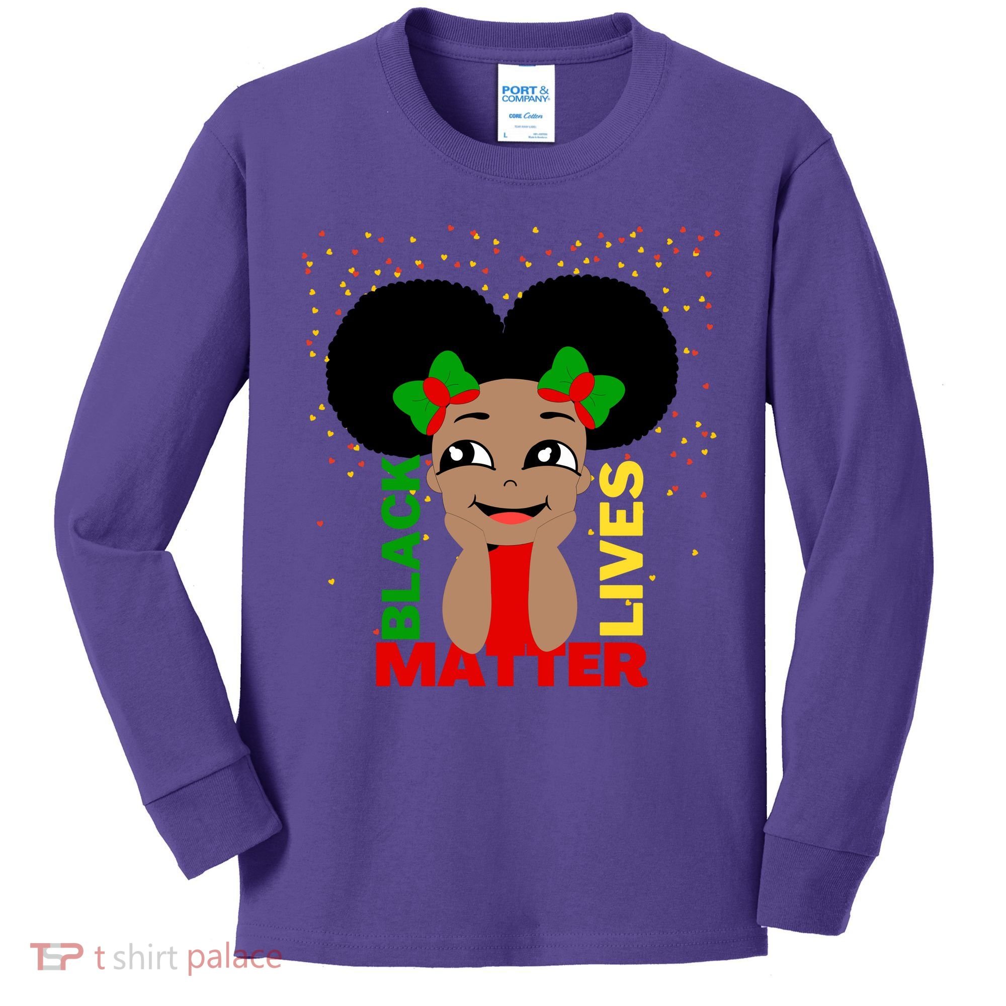 Black Lives Matter African American Cute Pride Kids Long Sleeve Shirt