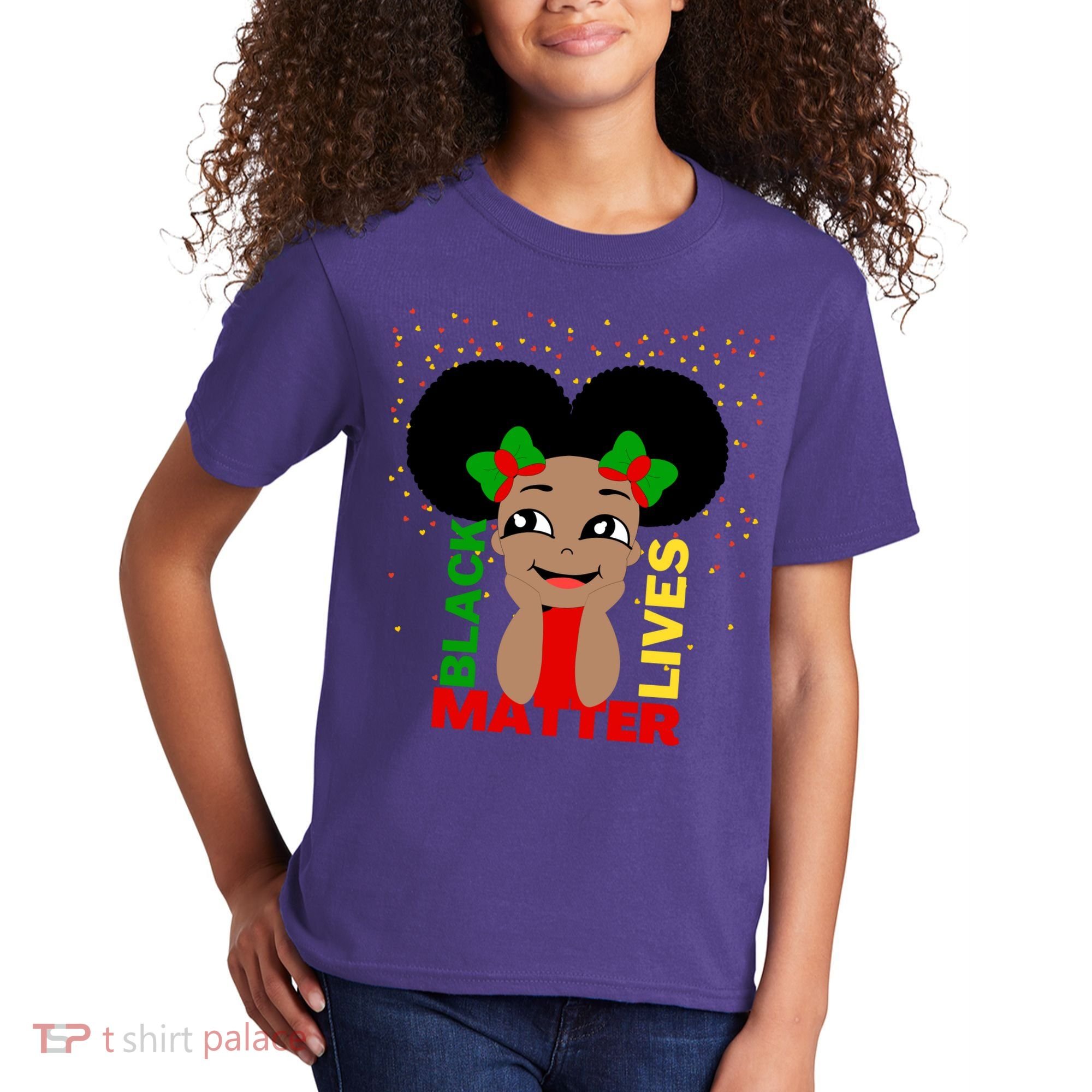 Black Lives Matter African American Cute Pride Kids T-Shirt