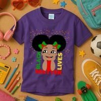 Black Lives Matter African American Cute Pride Kids T-Shirt thumb 3