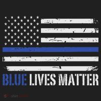 Blue Lives Matter Thin Blue Line American Flag Cop Women's Sweatshirt thumb 2