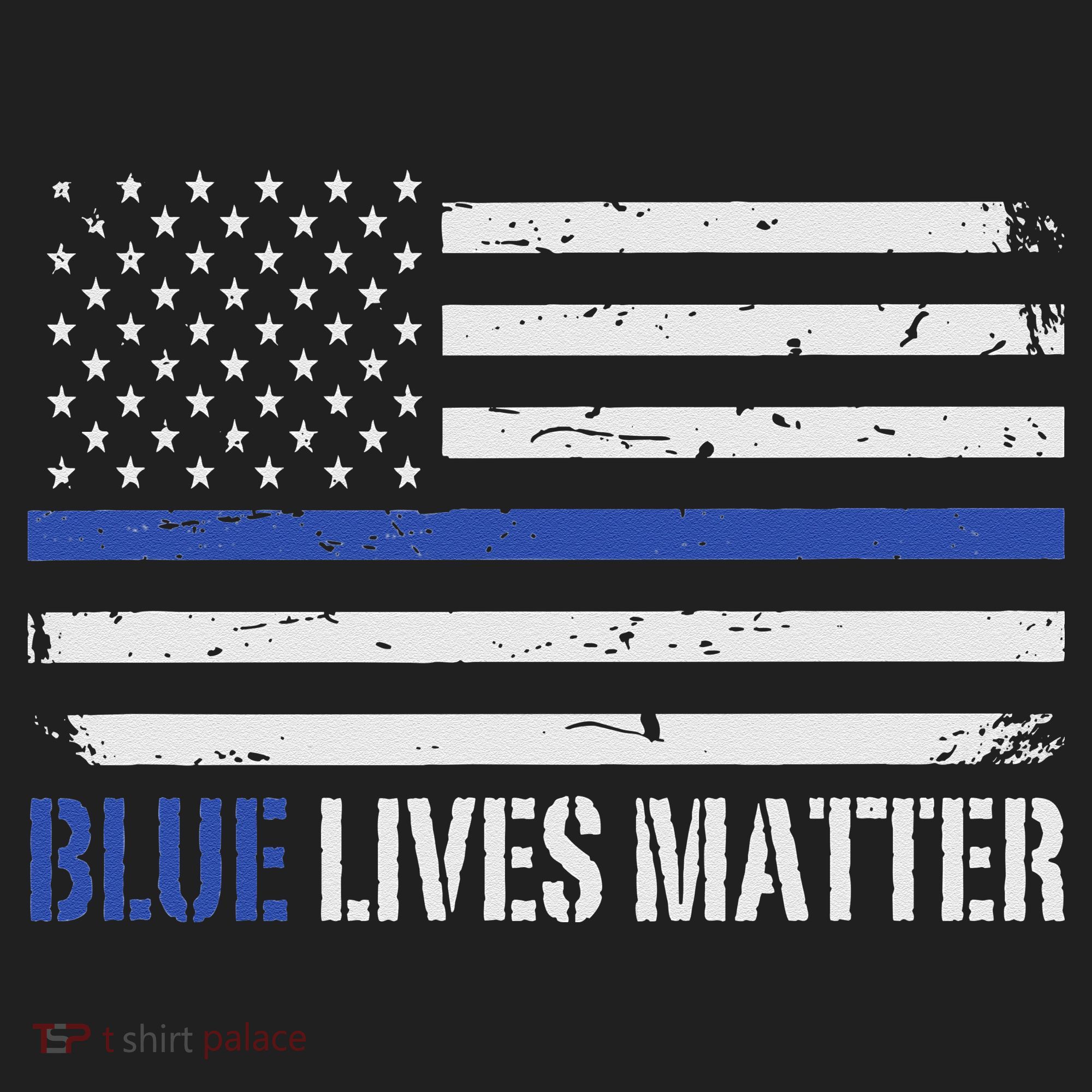 Blue Lives Matter Thin Blue Line American Flag Cop Women's Sweatshirt