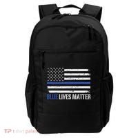 Blue Lives Matter Thin Blue Line American Flag Cop Backpack thumb 0