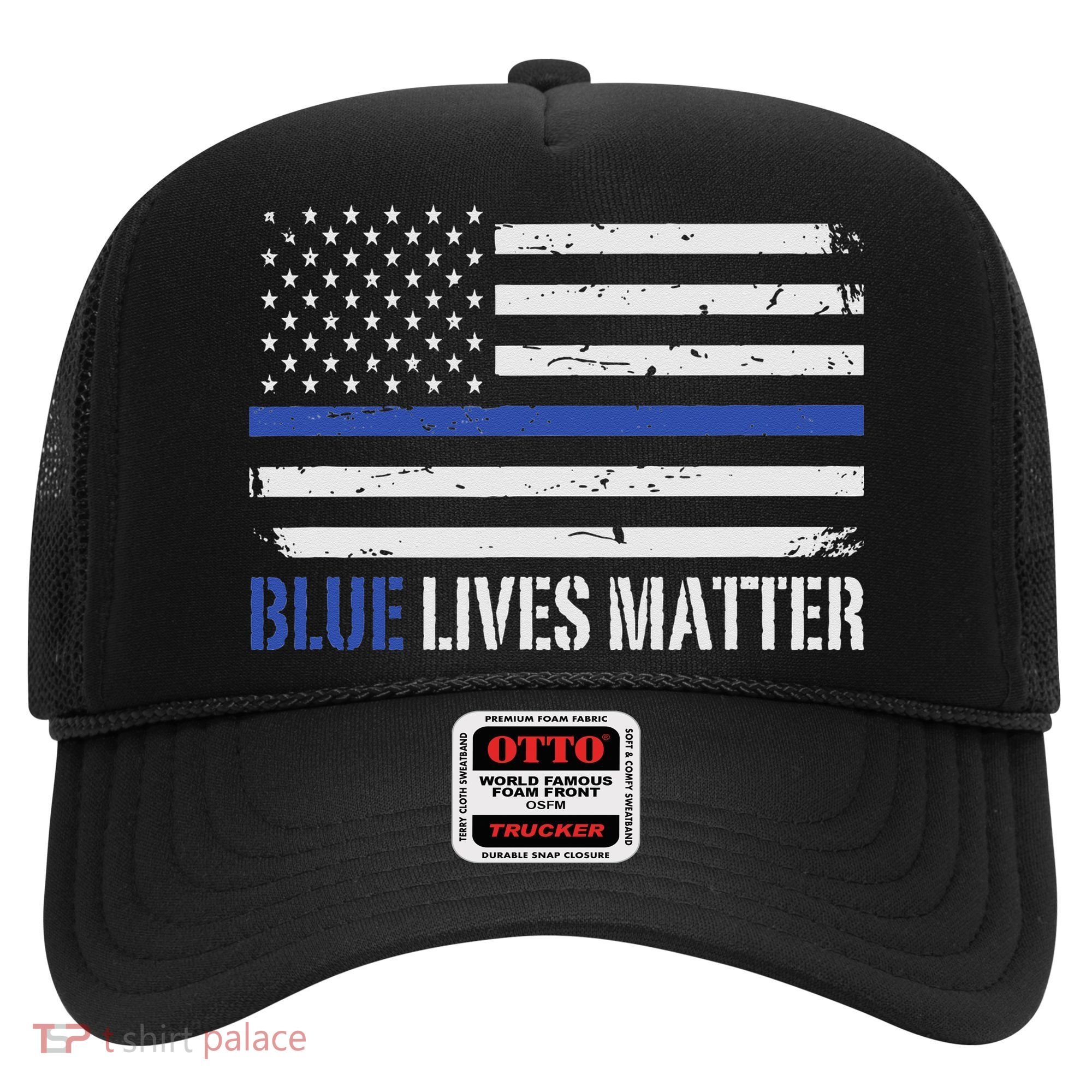 Blue Lives Matter Thin Blue Line American Flag Cop Hat