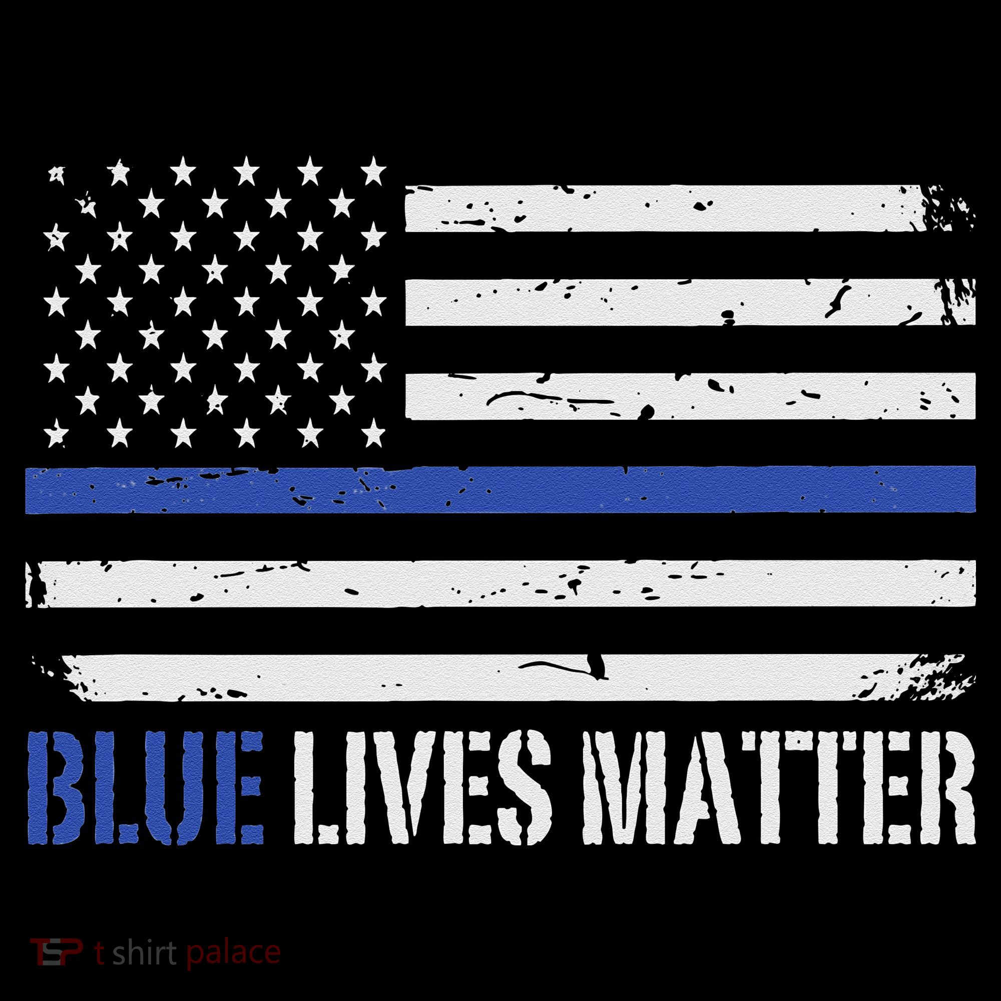 Blue Lives Matter Thin Blue Line American Flag Cop Toddler Hoodie