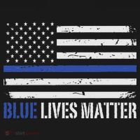 Blue Lives Matter Thin Blue Line American Flag Cop Kids Long Sleeve Shirt thumb 2