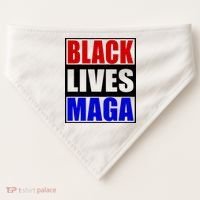 Black Lives Maga Black Conservative Republican Protrump USA-Made Doggie Bandana thumb 0