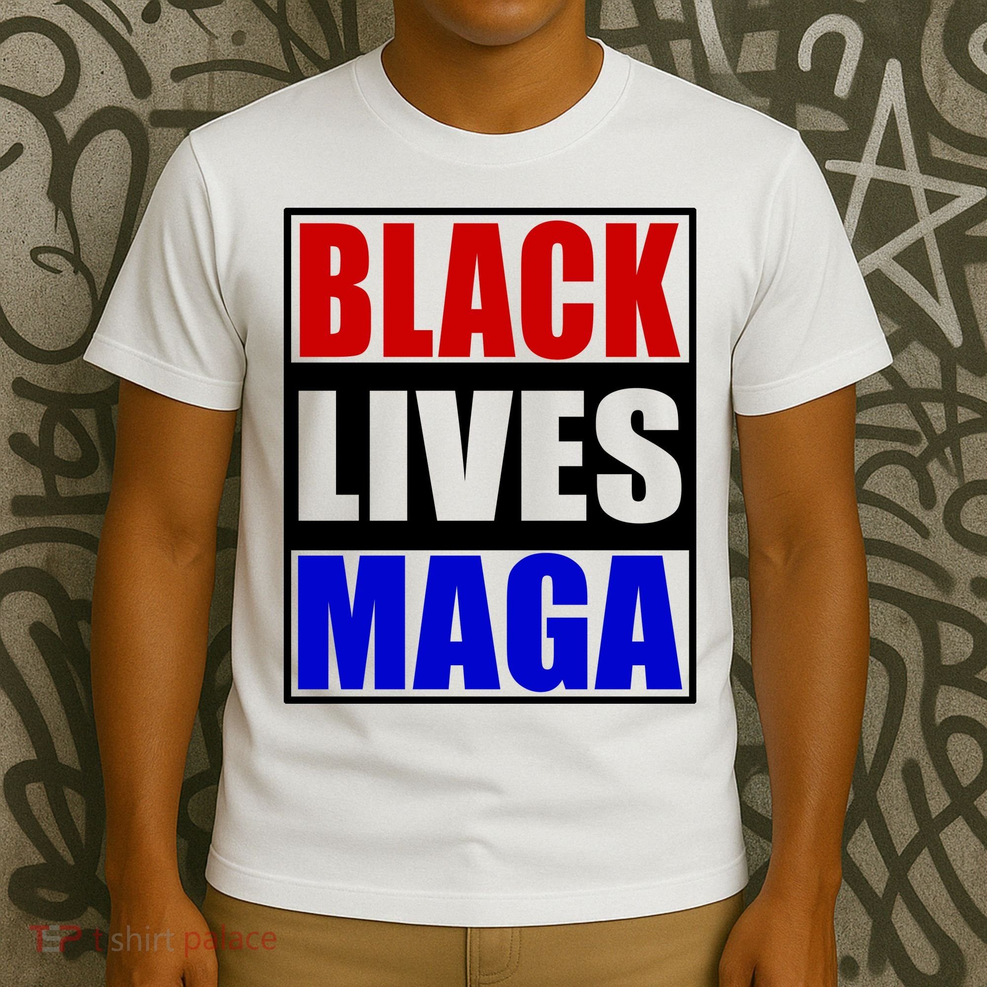Black Lives Maga Black Conservative Republican Protrump T-Shirt