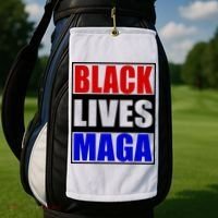 Black Lives Maga Black Conservative Republican Protrump Golf Towel thumb 2