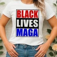Black Lives Maga Black Conservative Republican Protrump Women's T-Shirt thumb 2