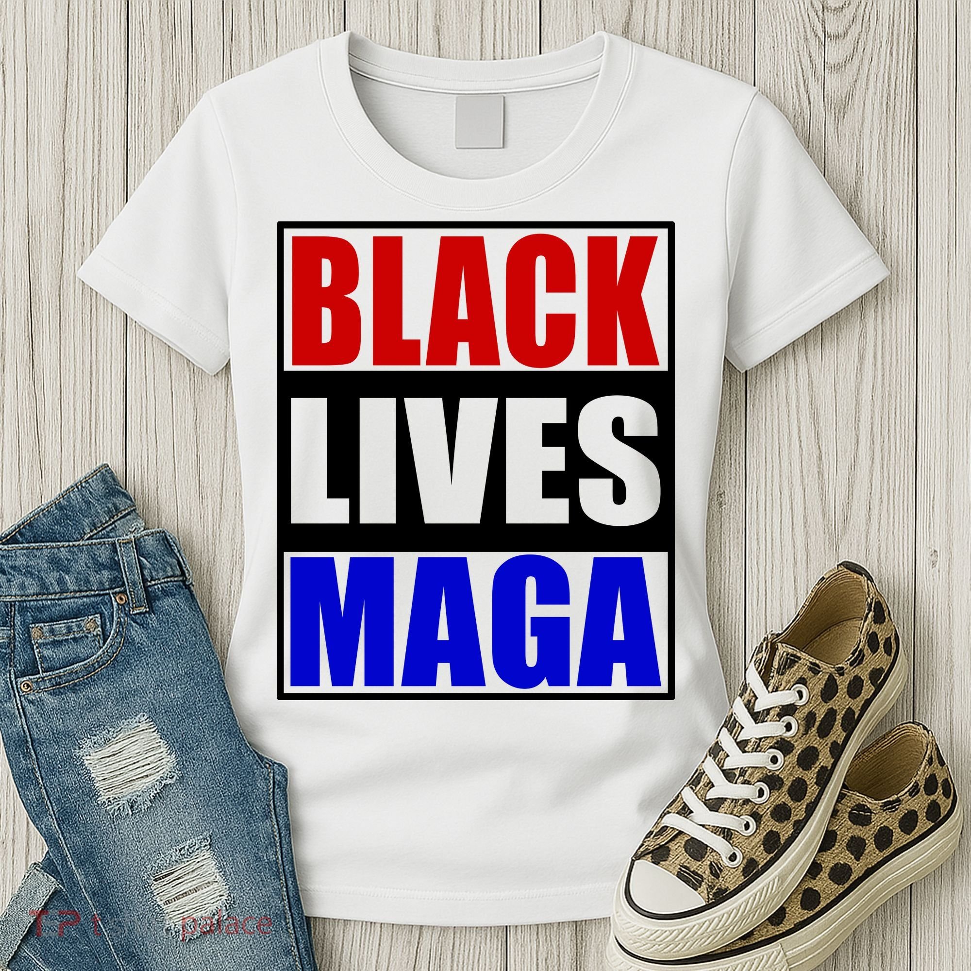 Black Lives Maga Black Conservative Republican Protrump Women's T-Shirt