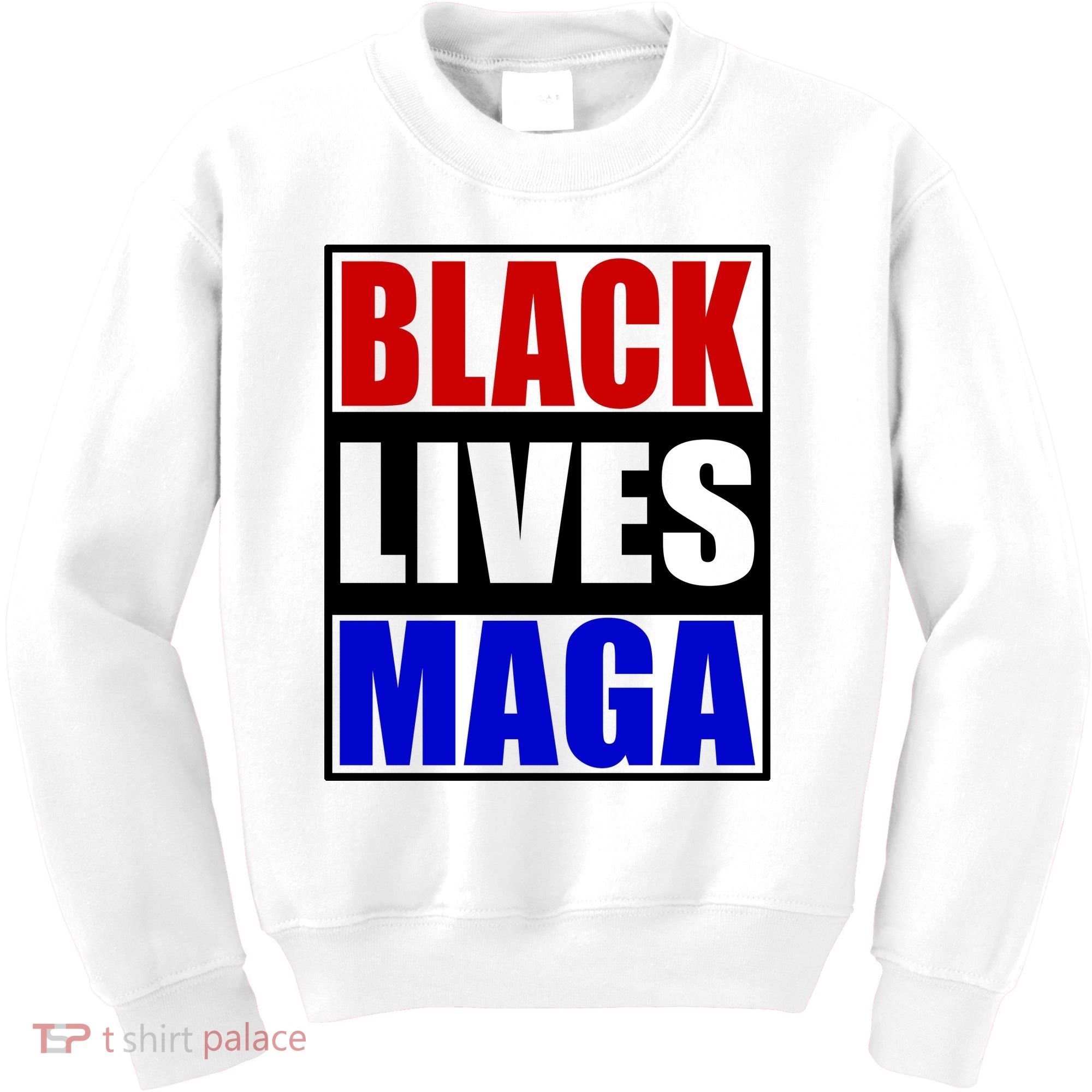 Black Lives Maga Black Conservative Republican Protrump Kids Sweatshirt