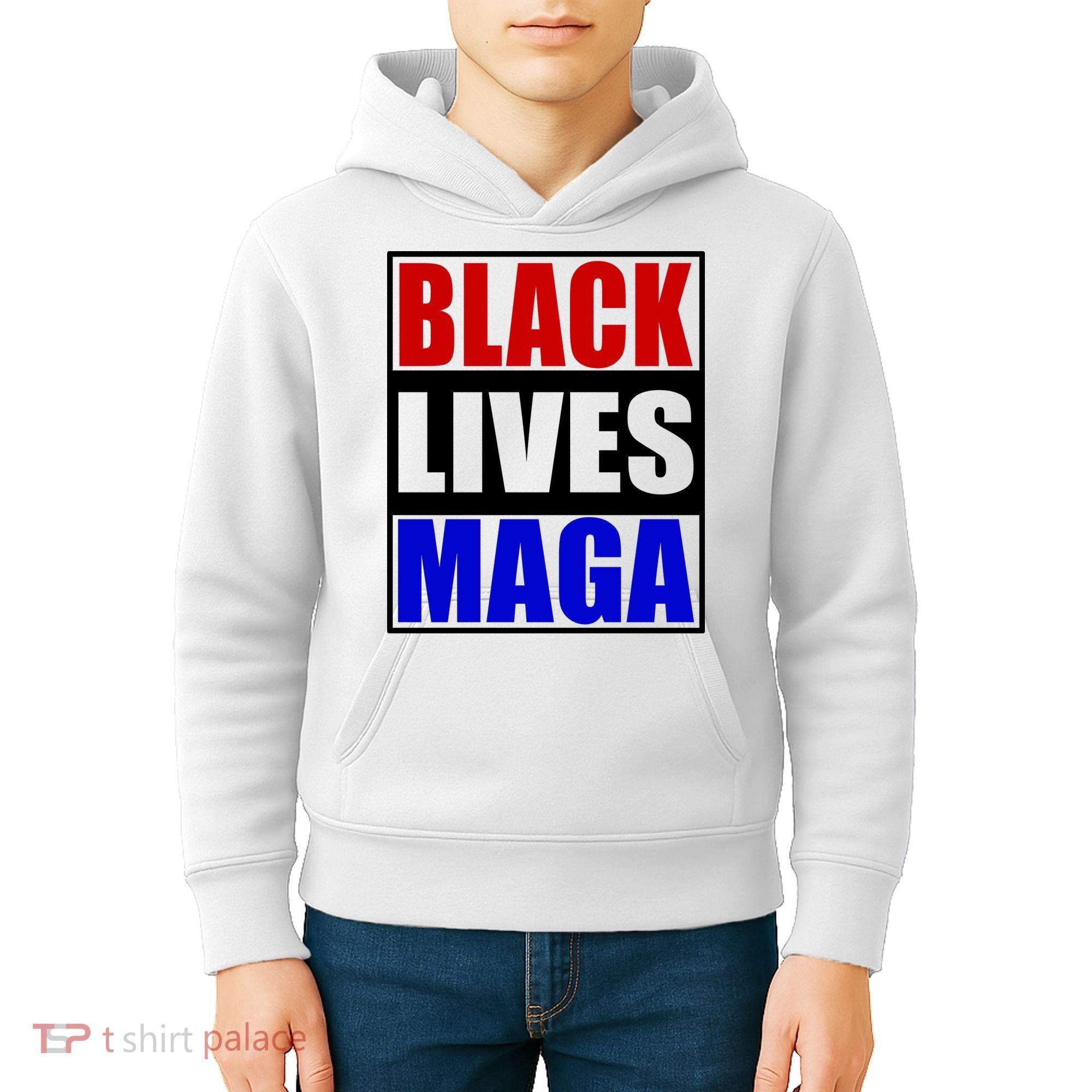 Black Lives Maga Black Conservative Republican Protrump Kids Hoodie