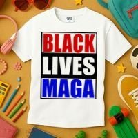 Black Lives Maga Black Conservative Republican Protrump Kids T-Shirt thumb 3