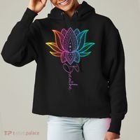 Breathe Lotus Mandala Unalome Inspire & Shine Creations Ladies Heavyweight Boxy Pullover Hoodie thumb 0