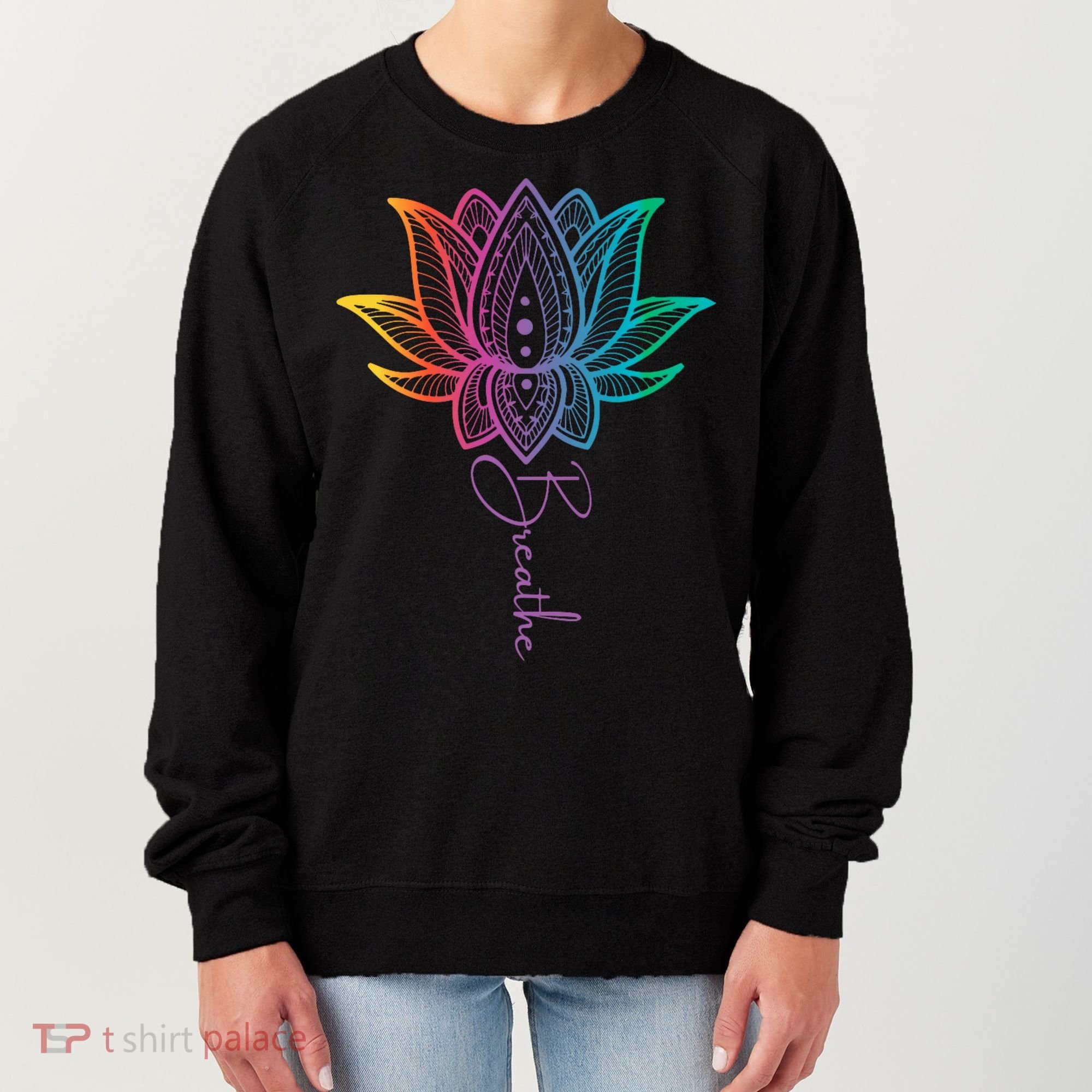 Breathe Lotus Mandala Unalome Inspire & Shine Creations Women's Sweatshirt