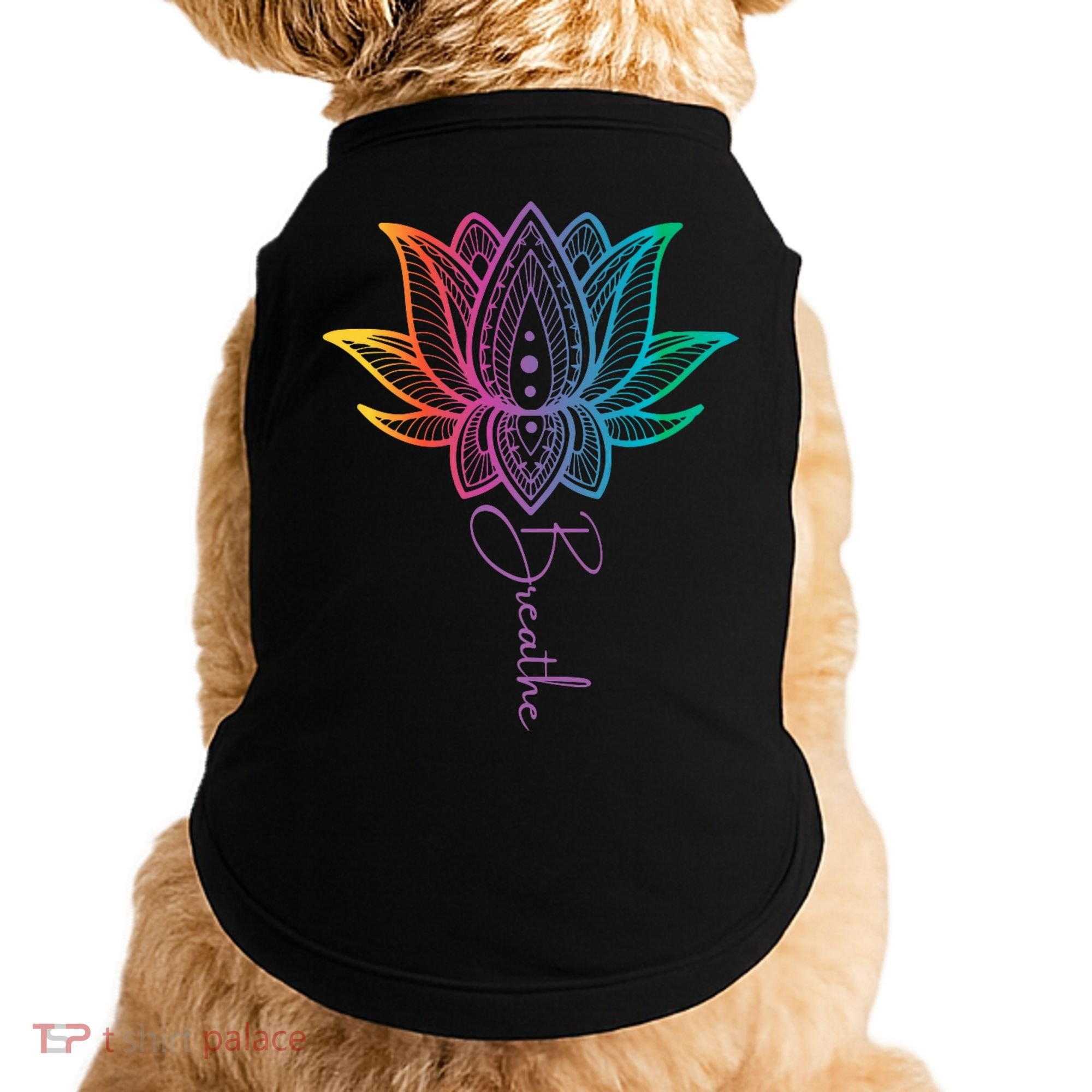 Breathe Lotus Mandala Unalome Inspire & Shine Creations Doggie Tank