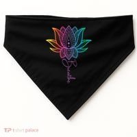 Breathe Lotus Mandala Unalome Inspire & Shine Creations USA-Made Doggie Bandana thumb 0